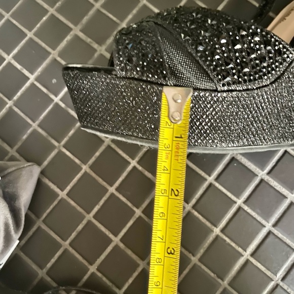 Lauren Lorraine Ness Rhinestone Black Wedge - Picture 9 of 9